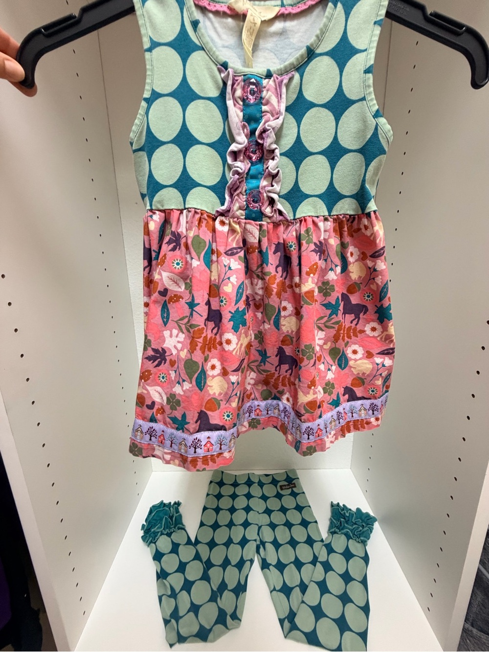 Matilda Jane Tunic and Matching Ruffle Leggings Size 6